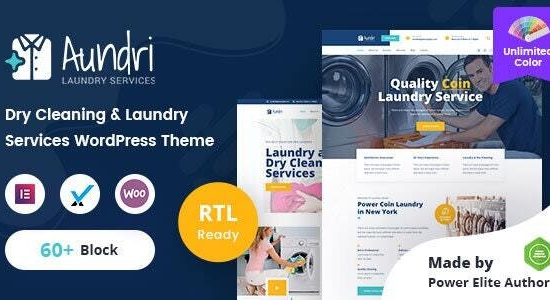 Aundri - Dịch vụ giặt khô Chủ đề WordPress + RTL