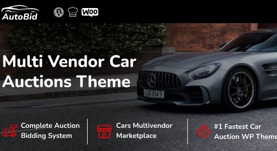 AutoBid - Chủ đề WooC Commerce trên thị trường đấu giá ô tô