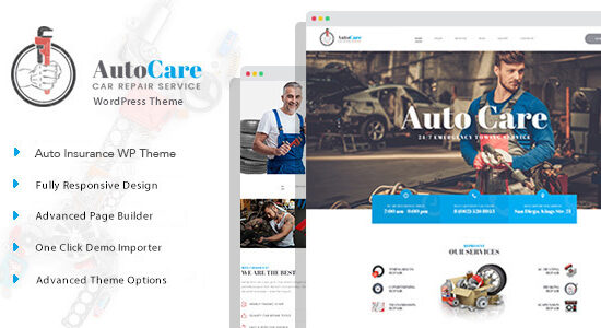 AutoCare - Chủ đề WordPress dịch vụ ô tô