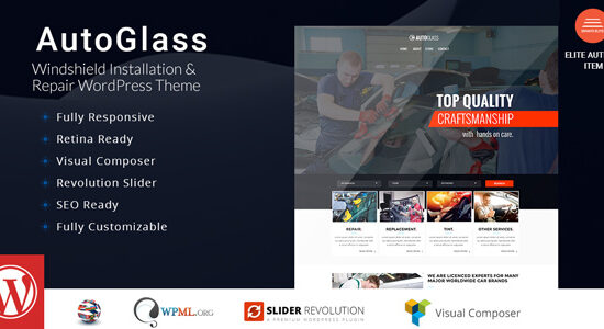 AutoGlass - Theme WordPress lắp đặt và sửa chữa kính chắn gió