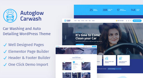 Autoglow - Chủ đề WordPress rửa xe