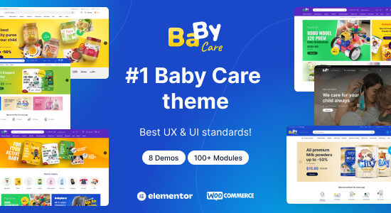 BabyCare - Chủ đề WordPress WooC Commerce dành cho trẻ em của Cửa hàng trẻ em