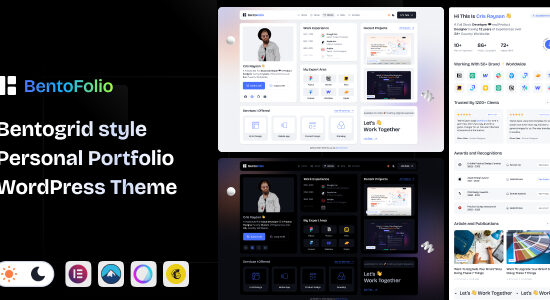 Bentofolio – Chủ đề WordPress danh mục đầu tư cá nhân