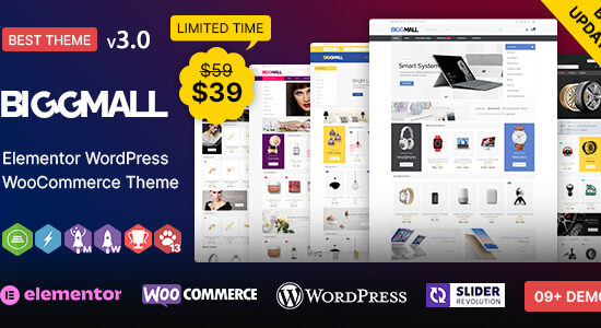 BiggMall WP - Chủ đề đáp ứng WooC Commerce đa mục đích