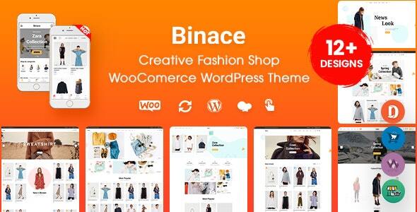 Binace - Chủ đề WordPress dành cho cửa hàng thời trang WooC Commerce (Sẵn sàng bố cục trên thiết bị di động)