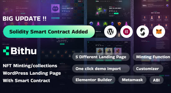 Bithu - Chủ đề WordPress Bộ sưu tập/Đúc NFT