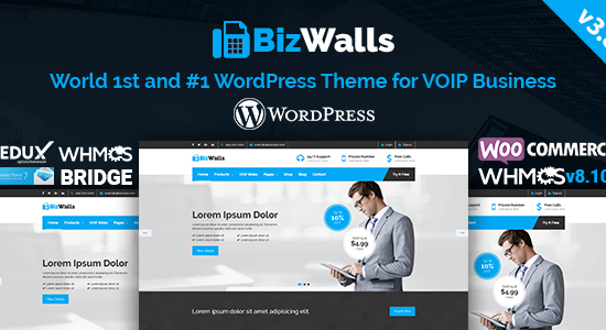 BizWalls | Chủ đề WordPress kinh doanh điện thoại ảo và VOIP đáp ứng