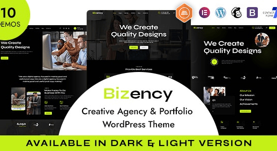 Bizency - Chủ đề WordPress cho Cơ quan sáng tạo & danh mục đầu tư