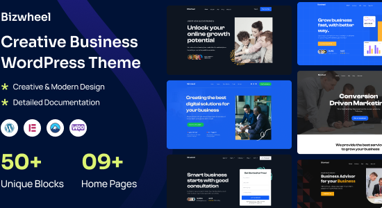 Bizwheel - Chủ đề WordPress kinh doanh sáng tạo