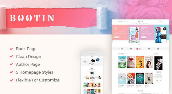 Bootin - Chủ đề WordPress của Cửa hàng sách WooC Commerce