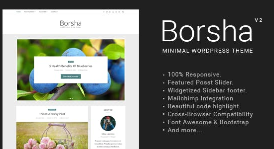 Borsha - Chủ đề blog tối giản đáp ứng