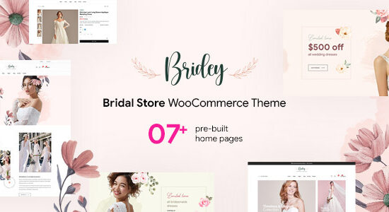 Bridey - Chủ đề WordPress của Cửa hàng đồ cưới WooC Commerce