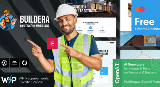 Buildera - Chủ đề WordPress Xây dựng & Xây dựng