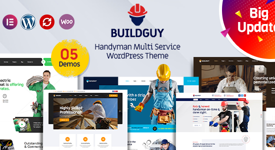 Buildguy - Chủ đề WordPress về dịch vụ cải tạo người siêng năng