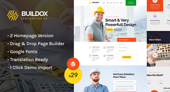 Buildox - Theme WordPress xây dựng và xây dựng