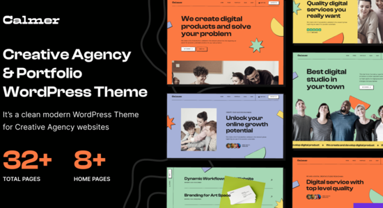 Calmer - Chủ đề WordPress dành cho đại lý và danh mục đầu tư sáng tạo