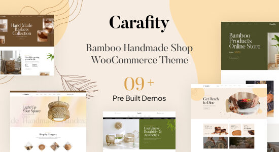 Carafity - Chủ đề WooC Commerce của Bamboo Handmade Shop