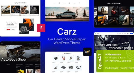 Carz — Chủ đề WordPress về đại lý ô tô, cửa hàng và sửa chữa