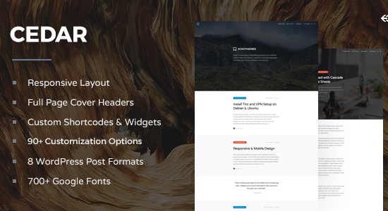 Cedar - Chủ đề blog WordPress đáp ứng