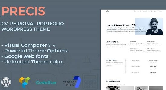 Chính xác | Chủ đề WordPress CV, Portfolio cá nhân