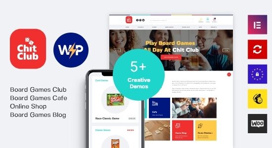 Chít Club | Câu lạc bộ trò chơi trên bàn & Chủ đề WordPress Anticafe