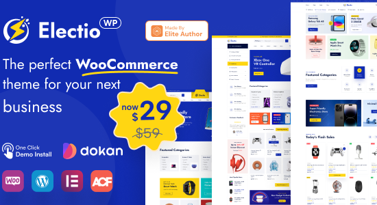 Chủ đề WooC Commerce của Cửa hàng Điện tử & Tiện ích Electio