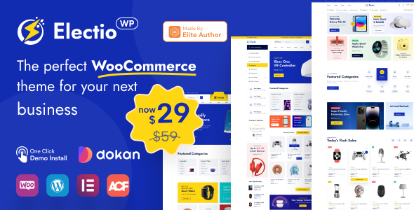 Chủ đề WooC Commerce của Cửa hàng Điện tử & Tiện ích Electio