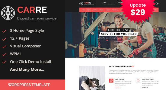 Chủ đề WordPress Car RE - Cơ khí ô tô & sửa chữa ô tô