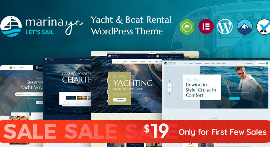 Chủ đề WordPress Câu lạc bộ du thuyền và cho thuê thuyền Marina