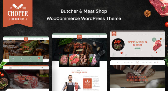 Chủ đề WordPress Choper - Cửa hàng thịt bán thịt