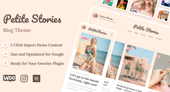 Chủ đề WordPress Petite Stories - Chủ đề blog cá nhân dành cho người có ảnh hưởng