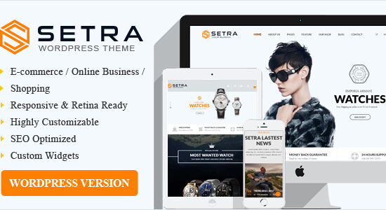 Chủ đề WordPress Setra WooC Commerce