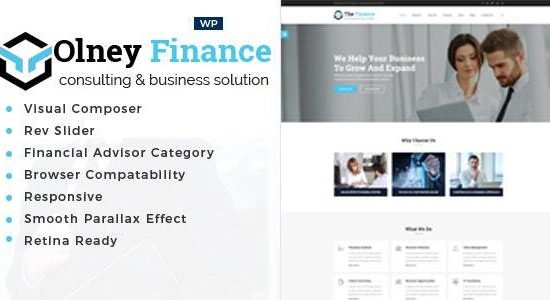 Chủ đề WordPress Tư vấn kinh doanh - Olney Finance