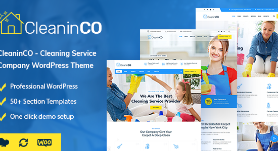 CleaninCO - Chủ đề WordPress Dịch vụ gia đình