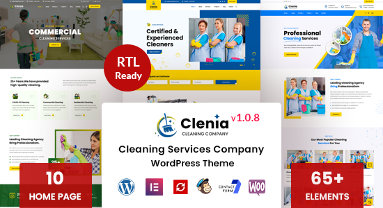 Clenia - Dịch vụ dọn dẹp WordPress Theme