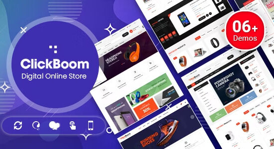 ClickBoom - Chủ đề WordPress WooC Commerce của Cửa hàng kỹ thuật số (Hơn 6 thiết kế trang chủ)