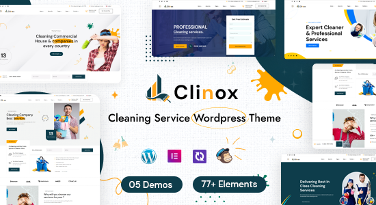 Clinox - Dịch vụ dọn dẹp WordPress Theme