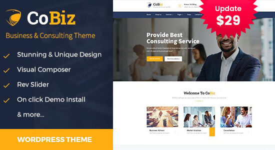 Cobiz -Tư vấn kinh doanh và dịch vụ chuyên nghiệp Chủ đề WordPress