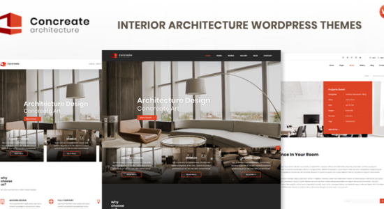 Concreate - Chủ đề WordPress tương tác về kiến ​​trúc nội thất
