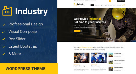 Công nghiệp - Chủ đề WordPress kinh doanh nhà máy