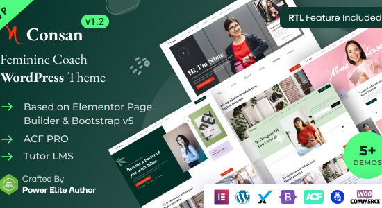 Consan - Chủ đề WordPress Tư vấn & Huấn luyện Nữ tính