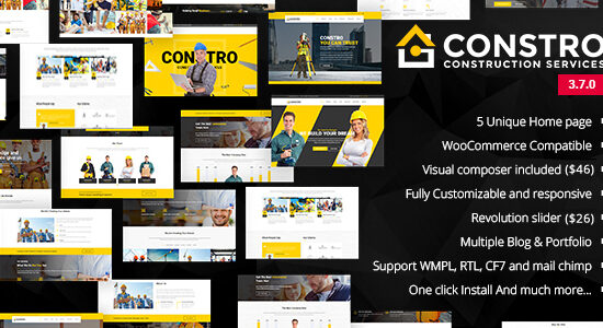 Constro - Chủ đề WordPress kinh doanh xây dựng