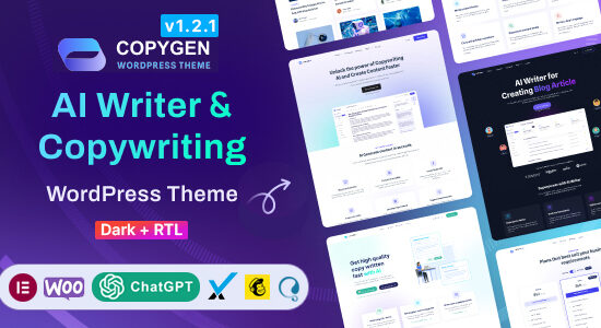 CopyGen - Chủ đề WordPress cho trang đích AI Writer & Copywriting