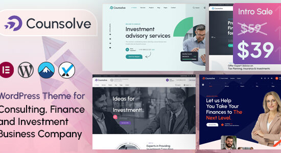 Counsolve - Theme WordPress Tư vấn & Đầu tư