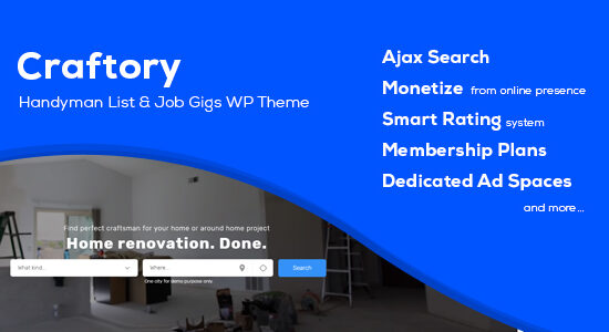 Craftory - Directory Listing Job Board WordPress Theme