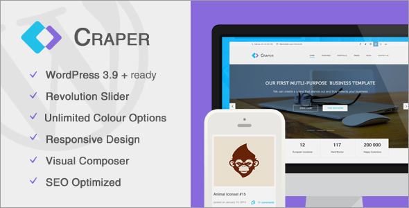 Craper - Chủ đề WordPress kinh doanh đáp ứng