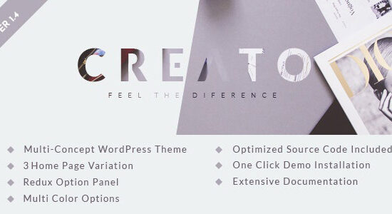 Creato - Chủ đề WordPress thị sai