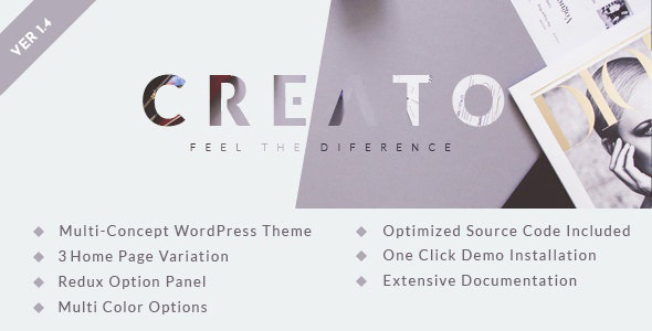 Creato - Chủ đề WordPress thị sai