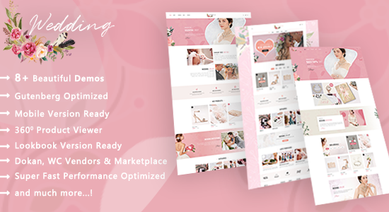 Cửa hàng áo cưới | Chủ đề WordPress Love Paradise WooC Commerce