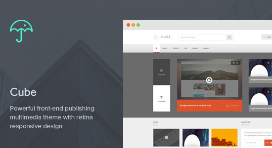 Cube: Chủ đề WP xuất bản đa phương tiện giao diện người dùng